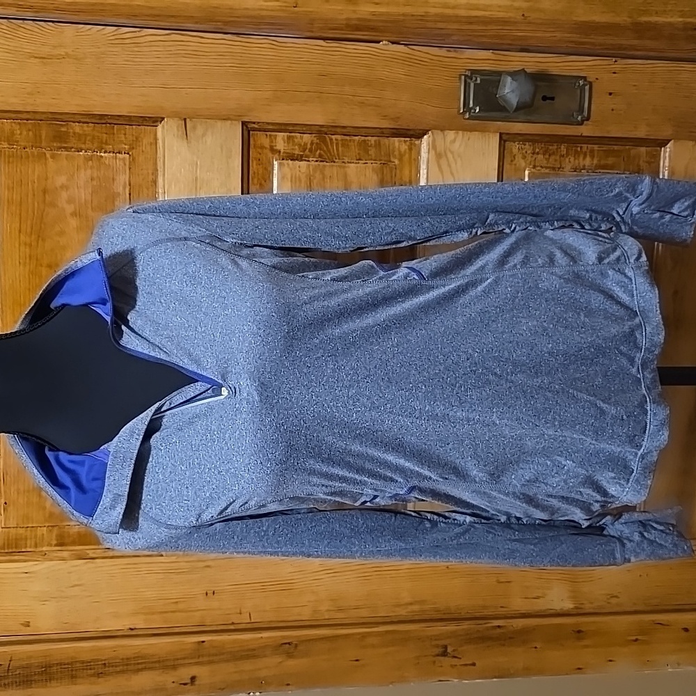MPG Fitted Long Sleeve Running Top Purple and Gray M